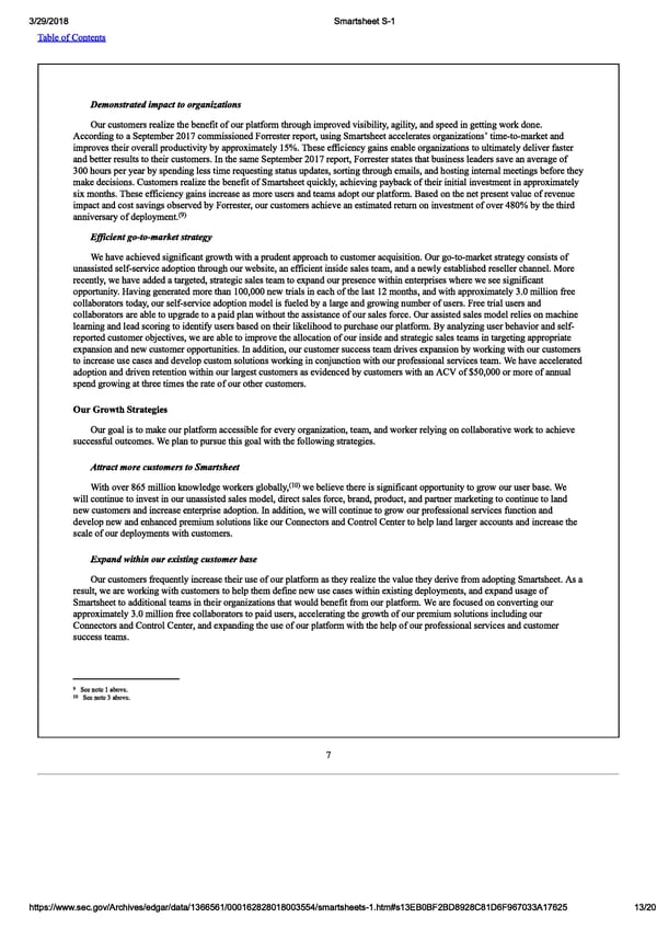 Smartsheet S-1 | Interactive Prospectus - Page 13