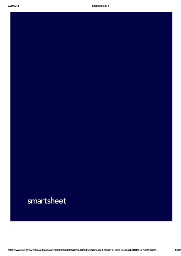 Smartsheet S-1 | Interactive Prospectus - Page 196
